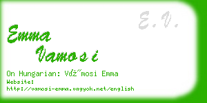 emma vamosi business card